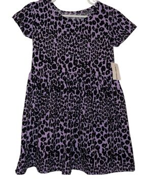 Pink Velvet Girls Animal Pront Dresses